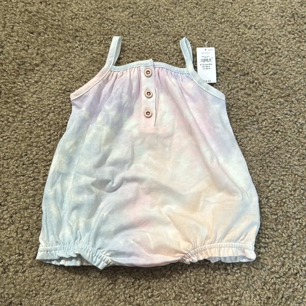 Pastel Tie-Dye Baby Romper NWT